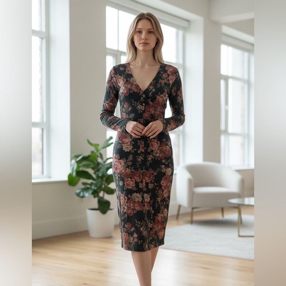 Floral Spring Bodycon Dress